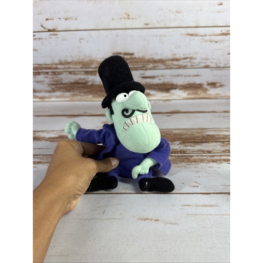 Rocky & Bullwinkle Snidely Whiplash 8" Plush Toy Vintage 1999 Stuffins Used